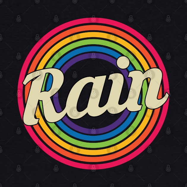 Rain - Retro Rainbow Style by MaydenArt